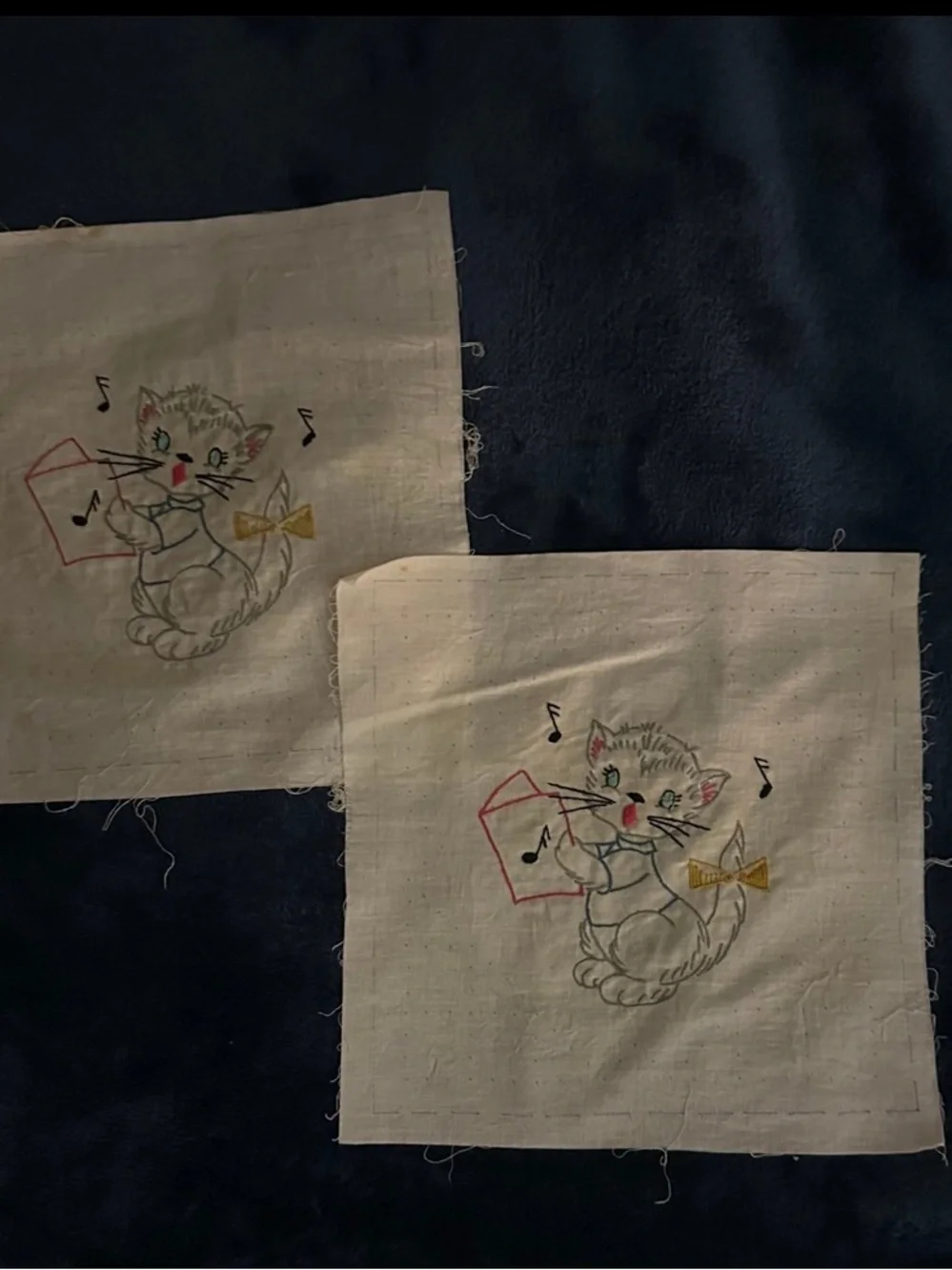 Vintage 9x9 Nursery Quilt Blocks - 12 Completed